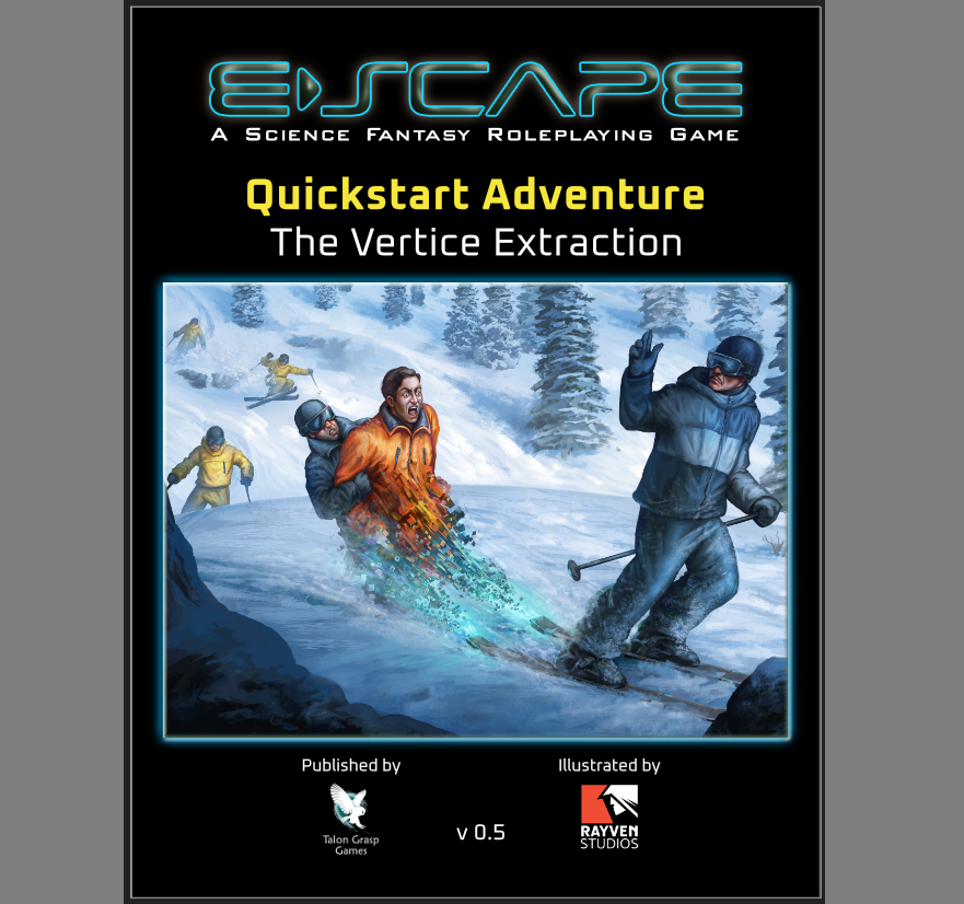 Cover of The Vertice Extraction, the free E-Scape quickstart adventure.